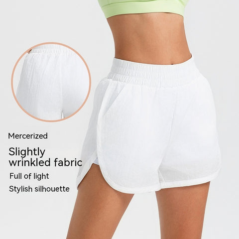 Sweat-absorbent Quick-drying High Waist Sports Shorts For Women