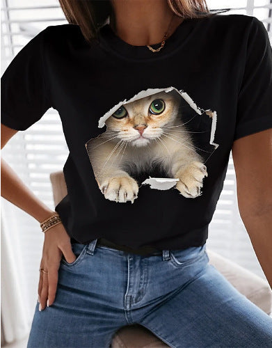 Cute Peeking Kitten T-shirt