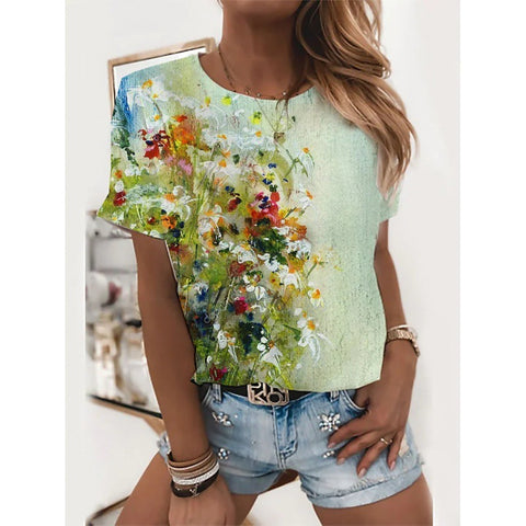 Women's Flower Print Top