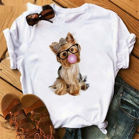 Fashionable Cartoon Dog T-Shirt