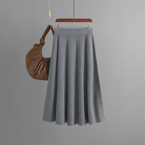 Mid-length Autumn And Winter Knit Skirt