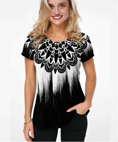 Graphic Print Women's Fashion Top