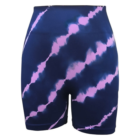 Seamless Tie-dye High Waist Shorts