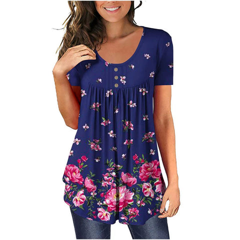 Women's Multi Design Short Sleeve Top