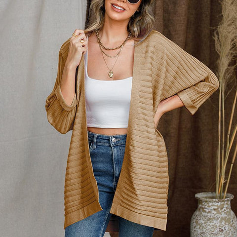 Thin Medium Length Knitwear Cardigan Sweater