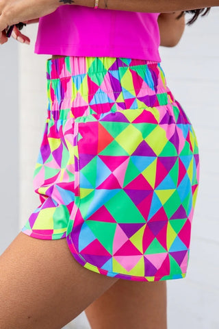 High Waist Slimming Graphic Shorts