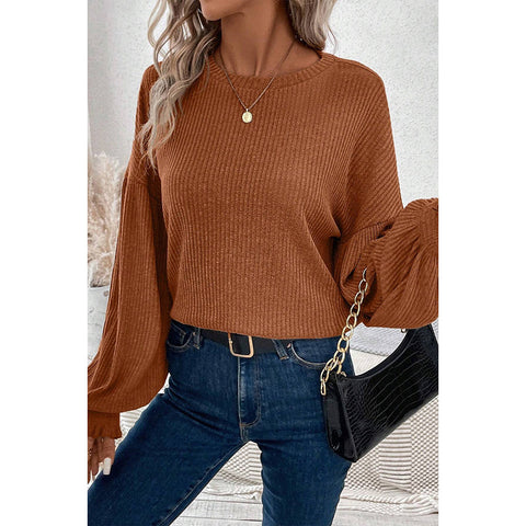 Solid Color Long-sleeve Casual Loose Bottoming Shirt