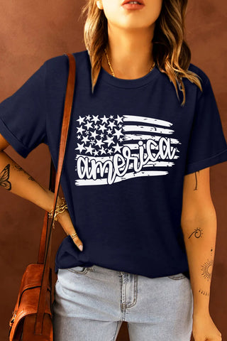 AMERICA US Flag Graphic Tee