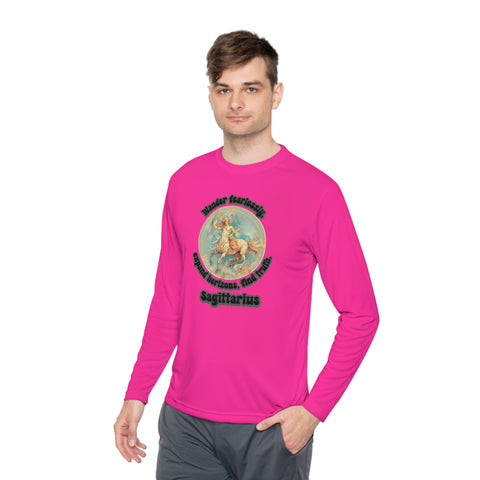 Lightweight Long Sleeve Tee - Sagittarius - Wander fearlessly, expand horizons, find truth