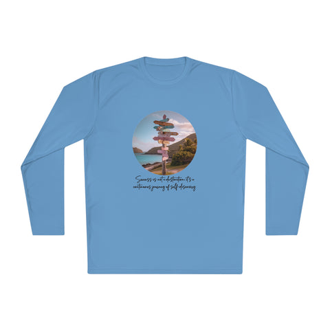 Lightweight Long Sleeve Tee - Success is not a destination; it's a continuous journey of self-discovery