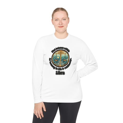 Lightweight Long Sleeve Tee - Libra - Find balance within for harmony in life & relationships