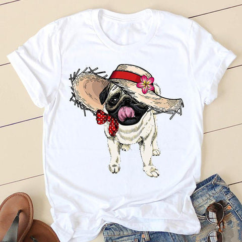 Dog Mom, Pug Mom, Paw T-Shirt