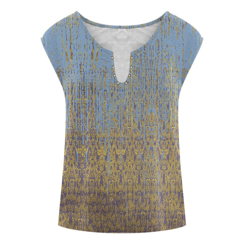 Multi Printed V-neck Women's Top