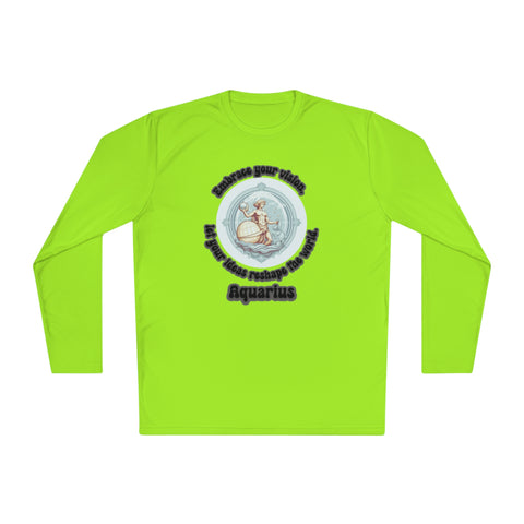 Lightweight Long Sleeve Tee - Aquarius - Embrace your vision, let your ideas reshape the world