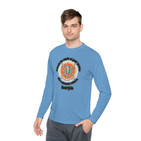 Lightweight Long Sleeve Tee - Scorpio - Unleash the depth of your passion like a phoenix reborn