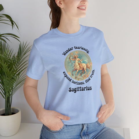 Short Sleeve Tee - Sagittarius - Wander fearlessly, expand horizons, find truth