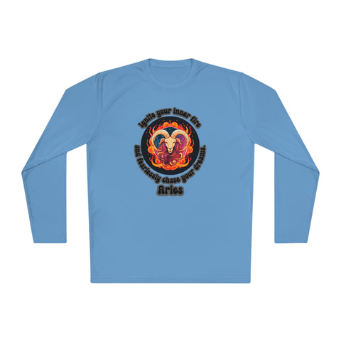 Lightweight Long Sleeve Tee - Aries - Ignite your inner fire and fearlessly chase your dreams