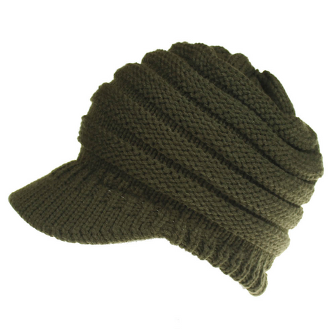 Ponytail Beanie Hats Soft Knit Caps