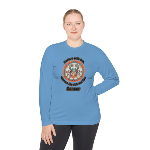 Lightweight Long Sleeve Tee - Cancer - Nurture with love, embrace the ebb and flow