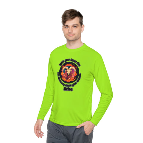 Lightweight Long Sleeve Tee - Aries - Ignite your inner fire and fearlessly chase your dreams