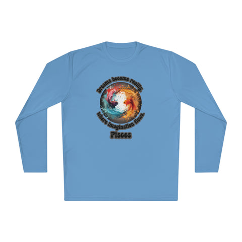 Lightweight Long Sleeve Tee - Pisces - Dreams become reality, where imagination flows