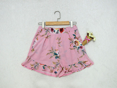 Summer Floral Loose Flowing Ruffle Shorts