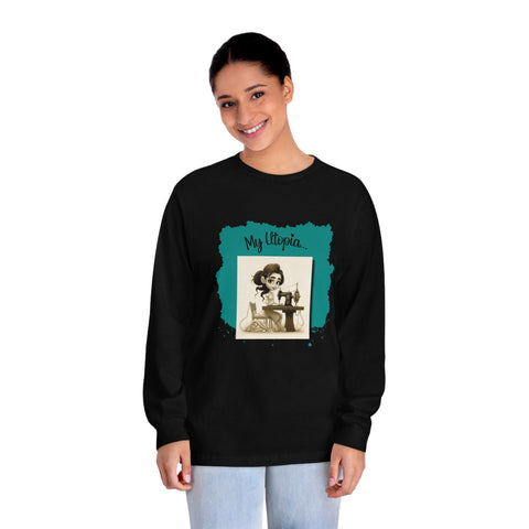 Unisex Classic Long Sleeve T-Shirt - Sewing - Fashionable Happy