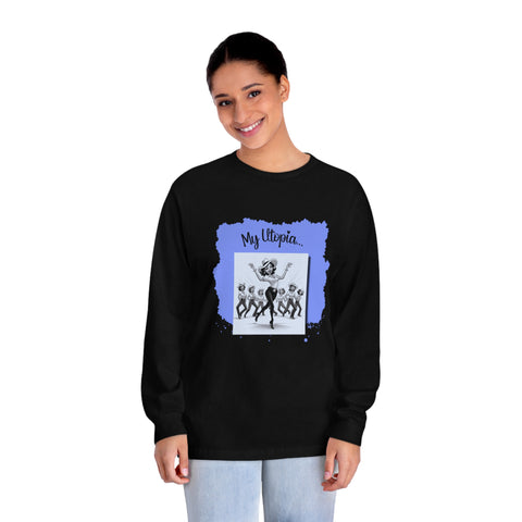 Unisex Classic Long Sleeve T-Shirt - Line Dancing - Happy Heart