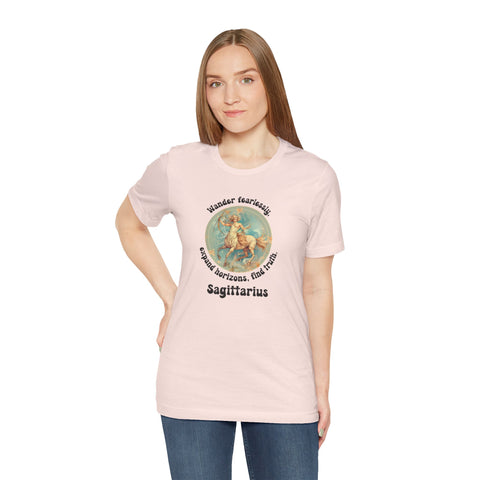 Short Sleeve Tee - Sagittarius - Wander fearlessly, expand horizons, find truth