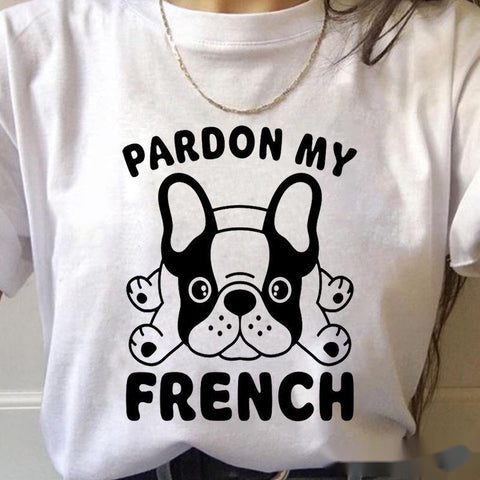 Love French Bulldog Cartoon T-shirt