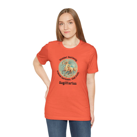 Short Sleeve Tee - Sagittarius - Wander fearlessly, expand horizons, find truth