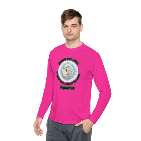 Lightweight Long Sleeve Tee - Aquarius - Embrace your vision, let your ideas reshape the world