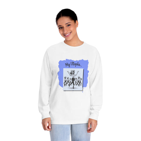 Unisex Classic Long Sleeve T-Shirt - Line Dancing - Happy Heart