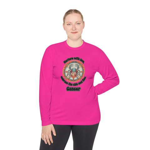 Lightweight Long Sleeve Tee - Cancer - Nurture with love, embrace the ebb and flow