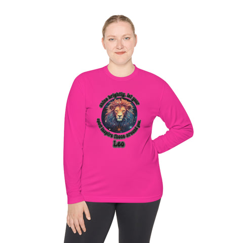 Lightweight Long Sleeve Tee - Leo - Shine brightly, let your spirit inspire those around you