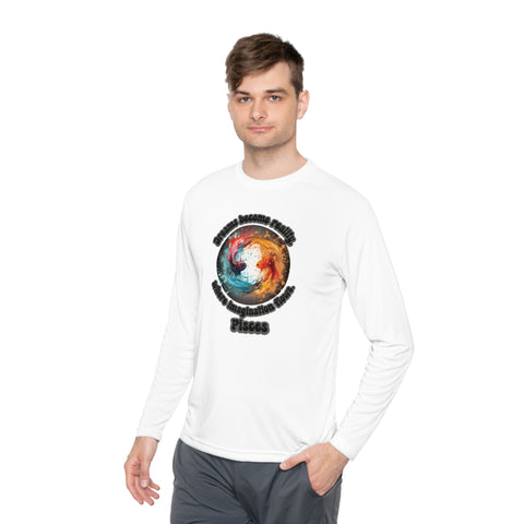 Lightweight Long Sleeve Tee - Pisces - Dreams become reality, where imagination flows