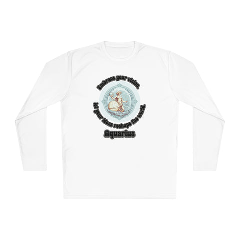 Lightweight Long Sleeve Tee - Aquarius - Embrace your vision, let your ideas reshape the world