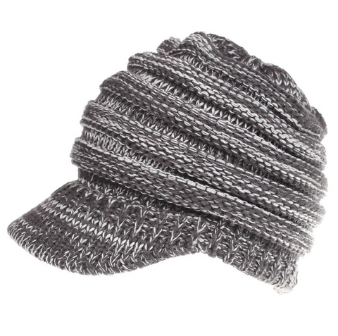 Ponytail Beanie Hats Soft Knit Caps