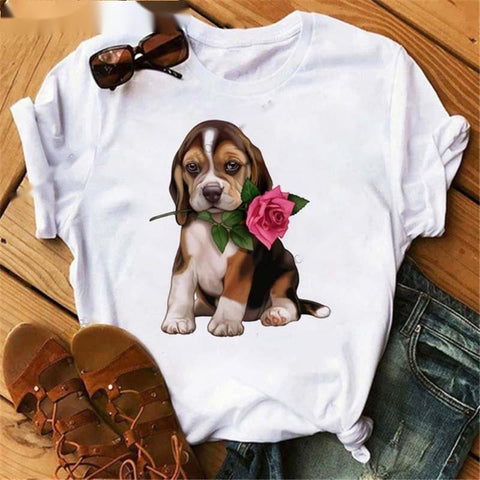 Fashionable Cartoon Dog T-Shirt