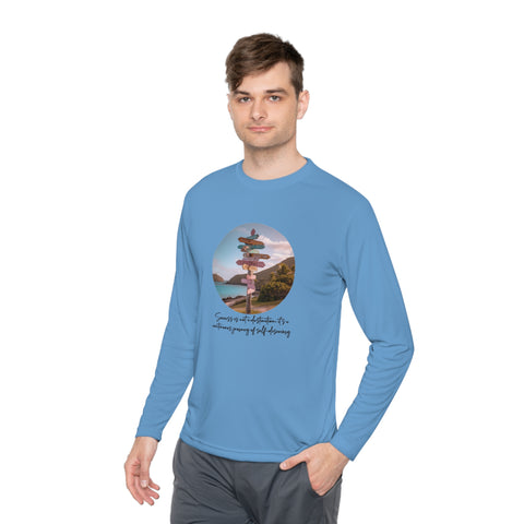 Lightweight Long Sleeve Tee - Success is not a destination; it's a continuous journey of self-discovery