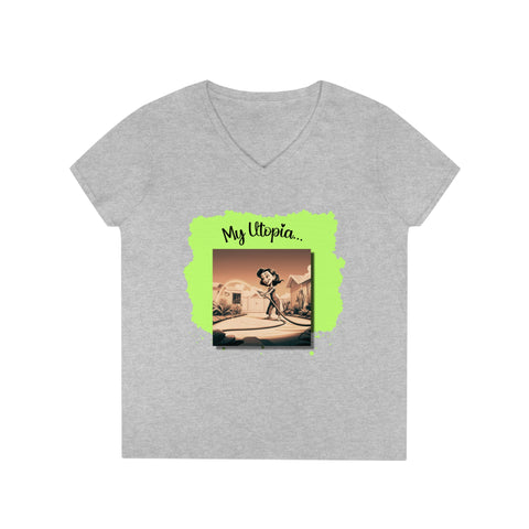 Ladies' V-Neck T-Shirt - Gardening - Fun and Fabulous