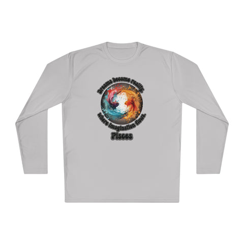 Lightweight Long Sleeve Tee - Pisces - Dreams become reality, where imagination flows