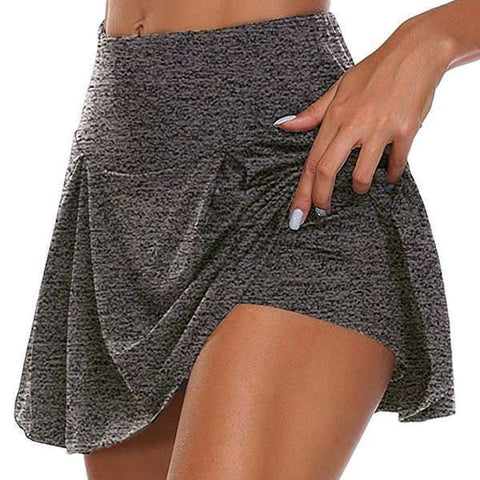 Ladies Solid Color Fitness Skirt