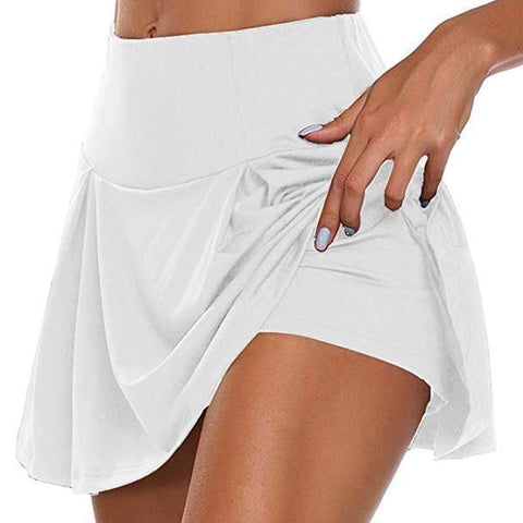 Ladies Solid Color Fitness Skirt