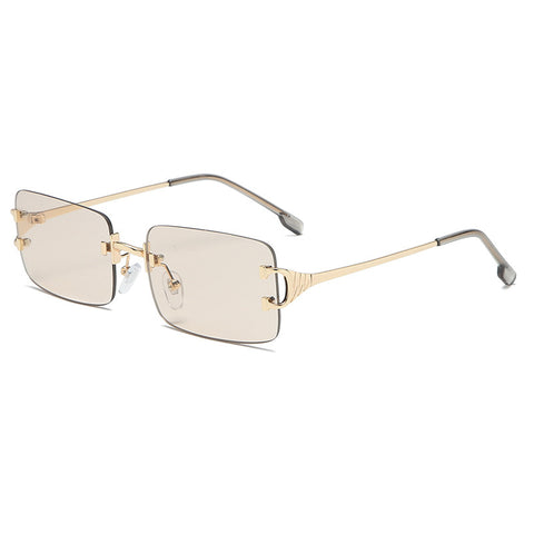 Retro Rimless Cut-Edge Sunglasses