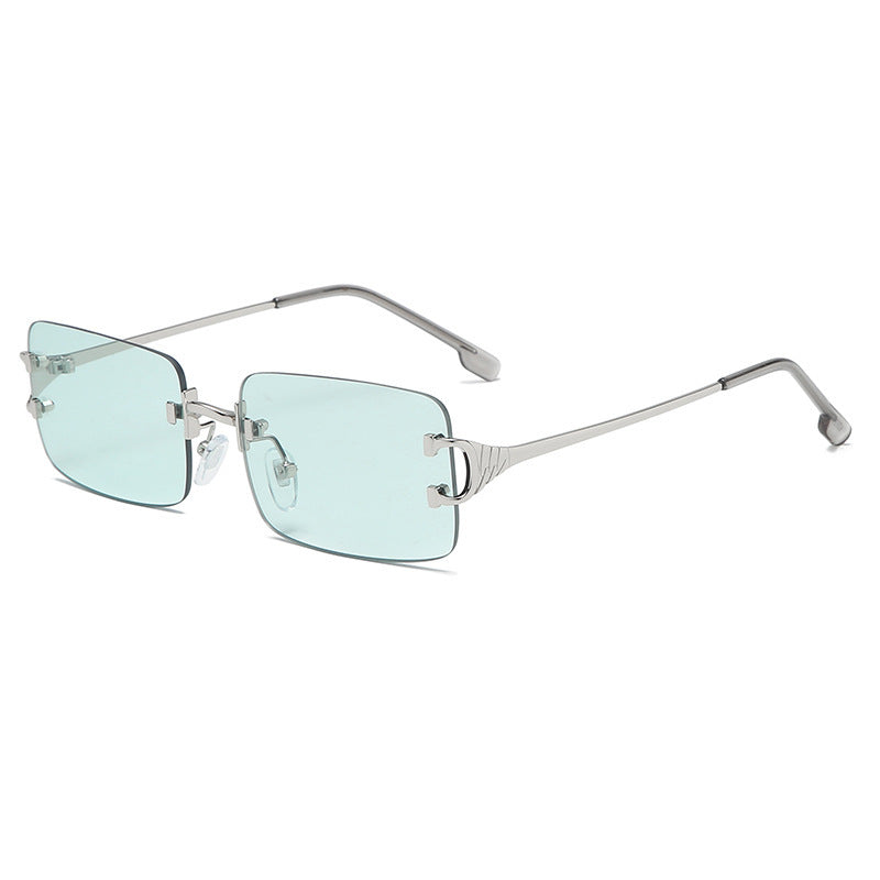 Retro Rimless Cut-Edge Sunglasses