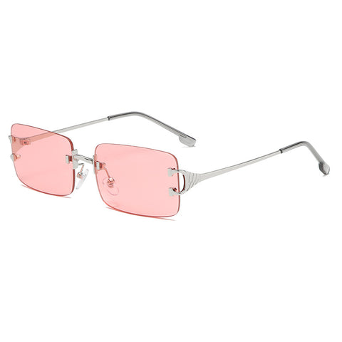 Retro Rimless Cut-Edge Sunglasses