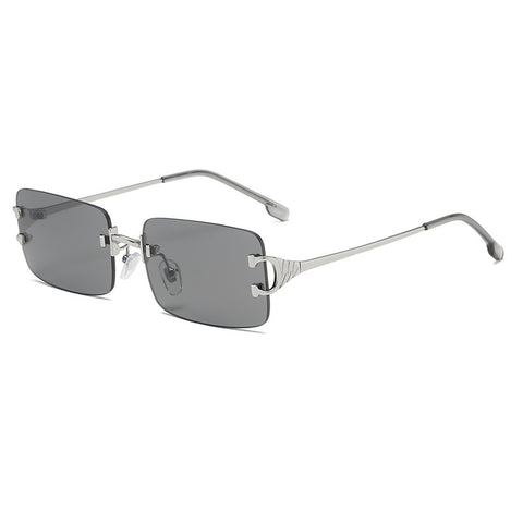 Retro Rimless Cut-Edge Sunglasses