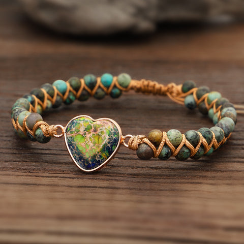 Handmade Creative Woven Love Stone Winding Bracelet