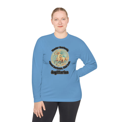 Lightweight Long Sleeve Tee - Sagittarius - Wander fearlessly, expand horizons, find truth